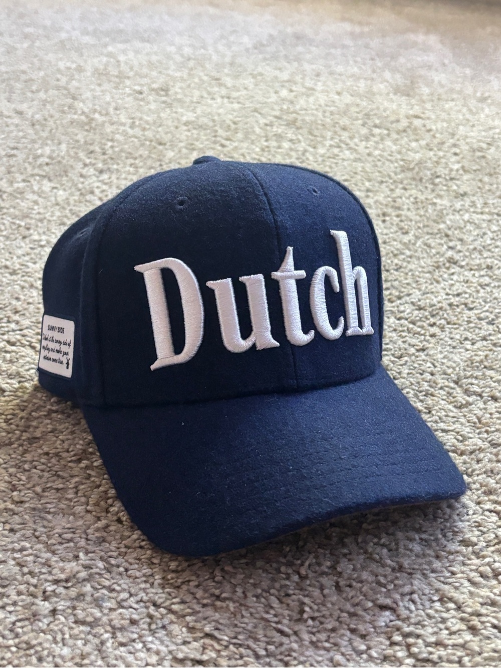 Dutch Bros Navy Cap with White 'Dutch' Embroidery